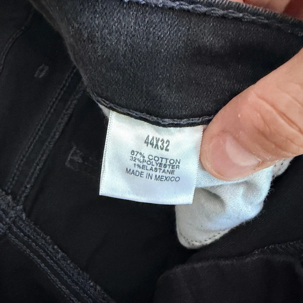 Foundry Athletic Fit Jeans Mens Actual 40x32 Black Flex Denim Tapered Leg